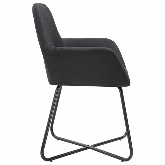 Eetkamerstoelen Tampa SET 2 st stof zwart