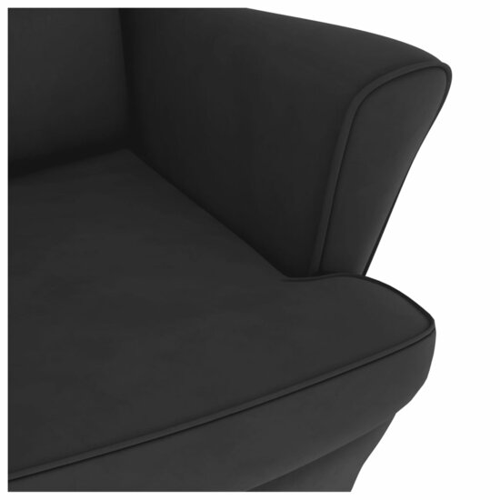 Fauteuil Schommelstoel Francis stof velvet zwart