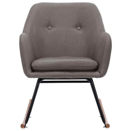 Fauteuil Schommelstoel Astrid stof lichtgrijs