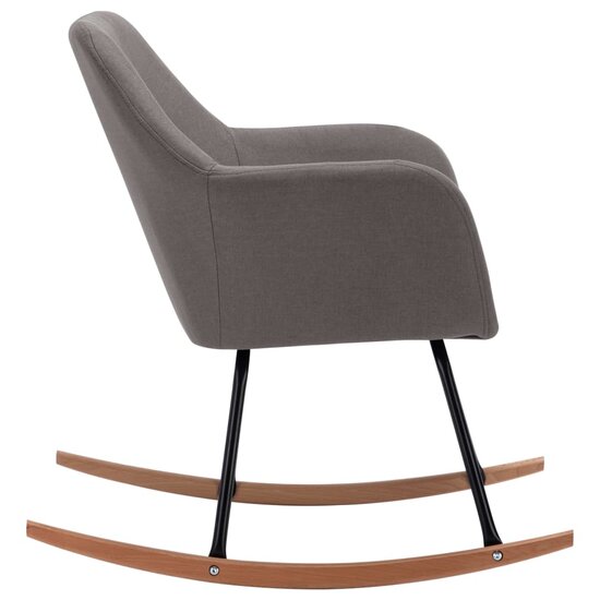 Fauteuil Schommelstoel Astrid stof lichtgrijs