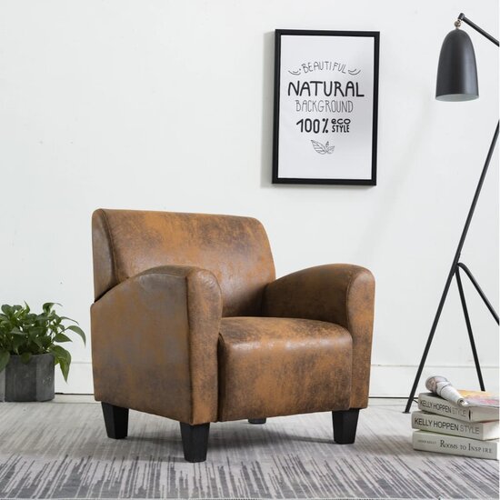 Fauteuil Boost kunstsu&egrave;de bruin