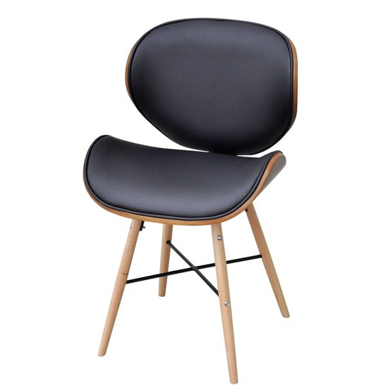 Eetkamerstoelen Vienna SET 2 st gebogen hout en kunstleer