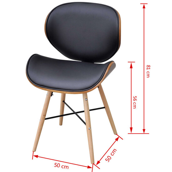 Eetkamerstoelen Vienna SET 2 st gebogen hout en kunstleer