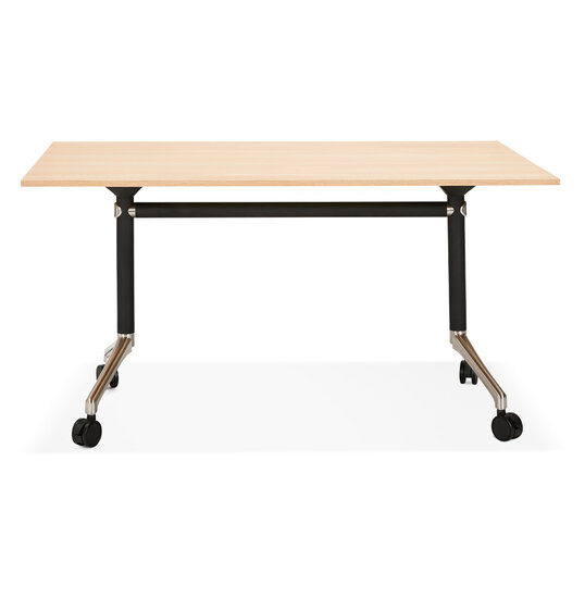 Bureau Flex 140x70 cm naturel met wielen inklapbaar