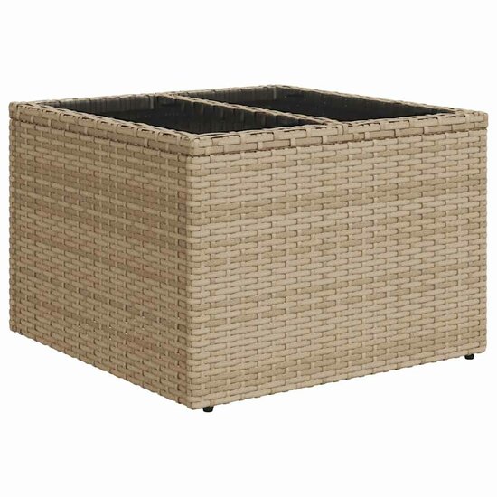 11-delige Loungeset Limo met kussens poly rattan beige