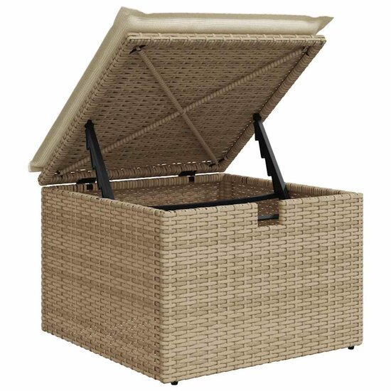 11-delige Loungeset Limo met kussens poly rattan beige