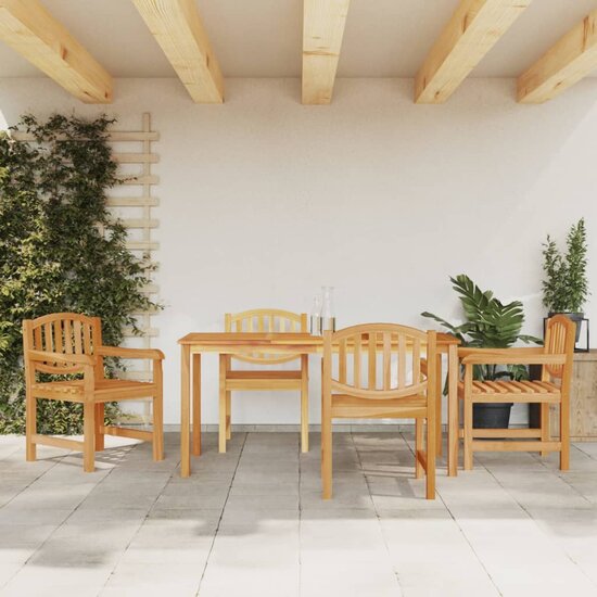 5-delige Tuinset Maria massief teakhout  - Tafel met 4 stoelen