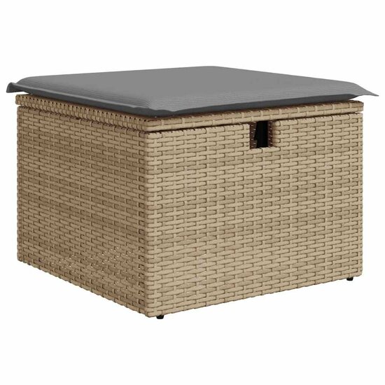 11-delige Loungeset Unic met kussens poly rattan beige