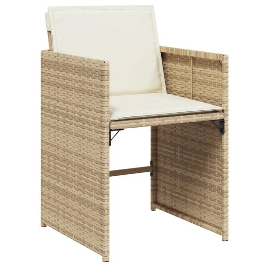 9-delige Tuinset Mischa met kussens poly rattan beige