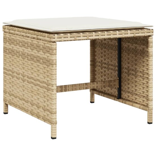 9-delige Tuinset Mischa met kussens poly rattan beige