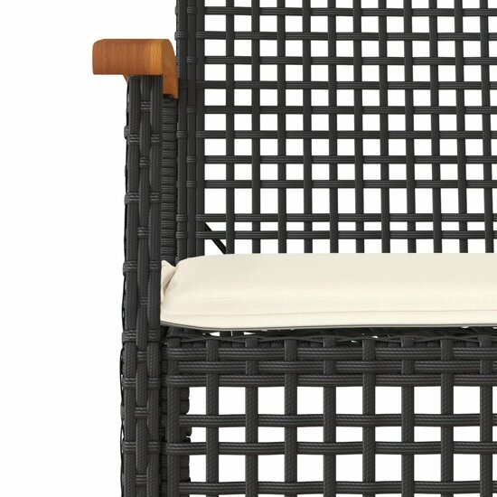 3-delige Tuinset Bergsma met kussens poly rattan zwart