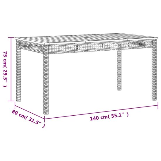 3-delige Tuinset Bergsma met kussens poly rattan zwart