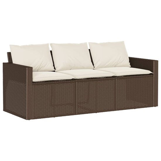 2-delige Tuinset Jantien met kussens poly rattan bruin