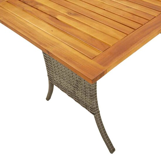 Tuinbank Calipso 3-zits met kussens &amp; tafel poly rattan grijs