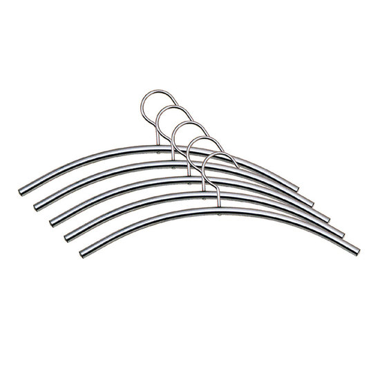 Kleerhangers chroom set 5 stuks