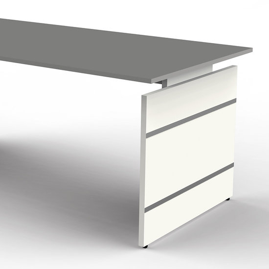 Bureau Office desk 180cm grijs hoogte verstelbaar detail