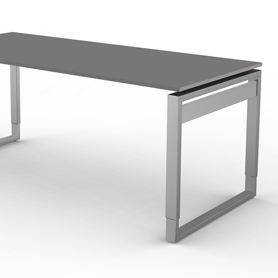 Bureau Workspace 180cm grijs hoogte verstelbaar detail