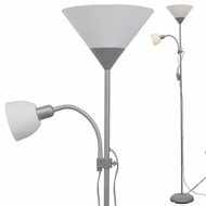 Vloerlamp grijs Uplighter met extra leeslamp