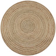 Vloerkleed rond 120 cm gevlochten jute