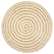 Poef Fez handgemaakt 45x30 cm jute naturel