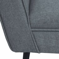 Fauteuil Bonny staal en stof lichtgrijs