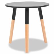 Bijzettafel Mandy set 2 tafels zwart met blank