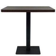 Meubelen-Online - Eettafel Canto 80x80x75 cm MDF en staal donkerbruin