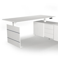 Kerkmann - Bureau Move-3 wit 180cm elektrisch met archiefkast