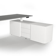 Kerkmann - Bureau Move-3 grijs 180cm elektrisch met archiefkast