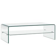 Meubelen-Online - Salontafel Phenix 98x45x31 cm gehard glas transparant