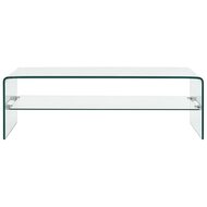 Meubelen-Online - Salontafel Phenix 98x45x31 cm gehard glas transparant