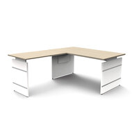 Meubelen-Online - Hoekbureau Office desk 160cm blank hoogte verstelbaar