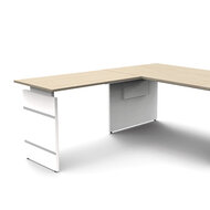 Meubelen-Online - Hoekbureau Office desk 160cm blank hoogte verstelbaar