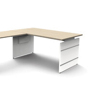 Meubelen-Online - Hoekbureau Office desk 160cm blank hoogte verstelbaar