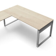 Meubelen-Online - Hoekbureau Workspace 180cm blank hoogte verstelbaar