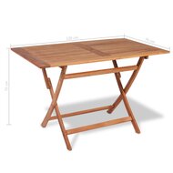 Meubelen-Online - Tuintafel Bram opvouwbaar 120x70x75cm teakhout