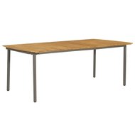 Meubelen-Online - Tuintafel Design 200x100x72 cm massief acaciahout en staal