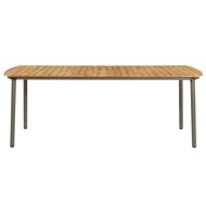 Meubelen-Online - Tuintafel Design 200x100x72 cm massief acaciahout en staal