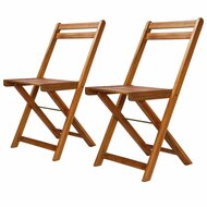 Meubelen-Online - Tuinstoelen Marloes set 2 st hout opvouwbaar