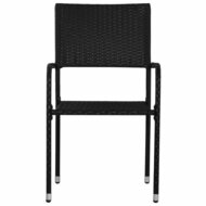 Meubelen-Online - Tuinstoel Rufus set 2 st poly rattan zwart