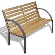 Meubelen-Online - Tuinbank Ramsey 112 cm hout en metaal