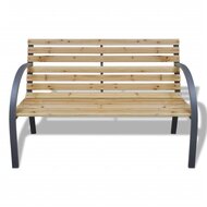 Meubelen-Online - Tuinbank Ramsey 112 cm hout en metaal