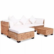 Meubelen-Online - Rotan Loungeset Guido naturel rattan 14-delig