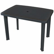 Meubelen-Online - Tuintafel Arno 101x68x72 cm kunststof antraciet