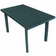 Meubelen-Online - Tuintafel Arno 126x76x72 cm kunststof groen