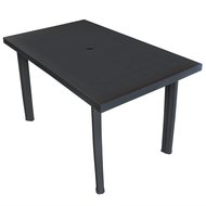 Meubelen-Online - Tuintafel Arno 126x76x72 cm kunststof antraciet