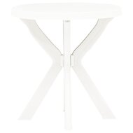 Meubelen-Online - Tuintafel rond Bistrotafel &Oslash;70 cm kunststof wit