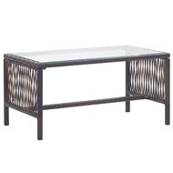 Meubelen-Online - Batavia 4-delige Loungeset poly rattan bruin