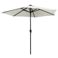 Meubelen-Online - Parasol met LED-verlichting en aluminium paal 270 cm zandwit