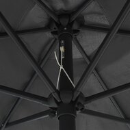 Meubelen-Online - Parasol met LED-verlichting en aluminium paal 270 cm antraciet